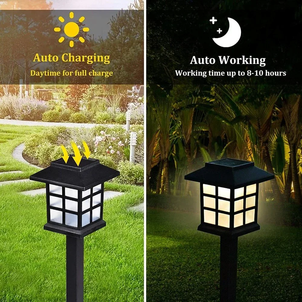 Outdoor Solar Lights (12 Pack) Warm Light Solar Garden Pathway Lights